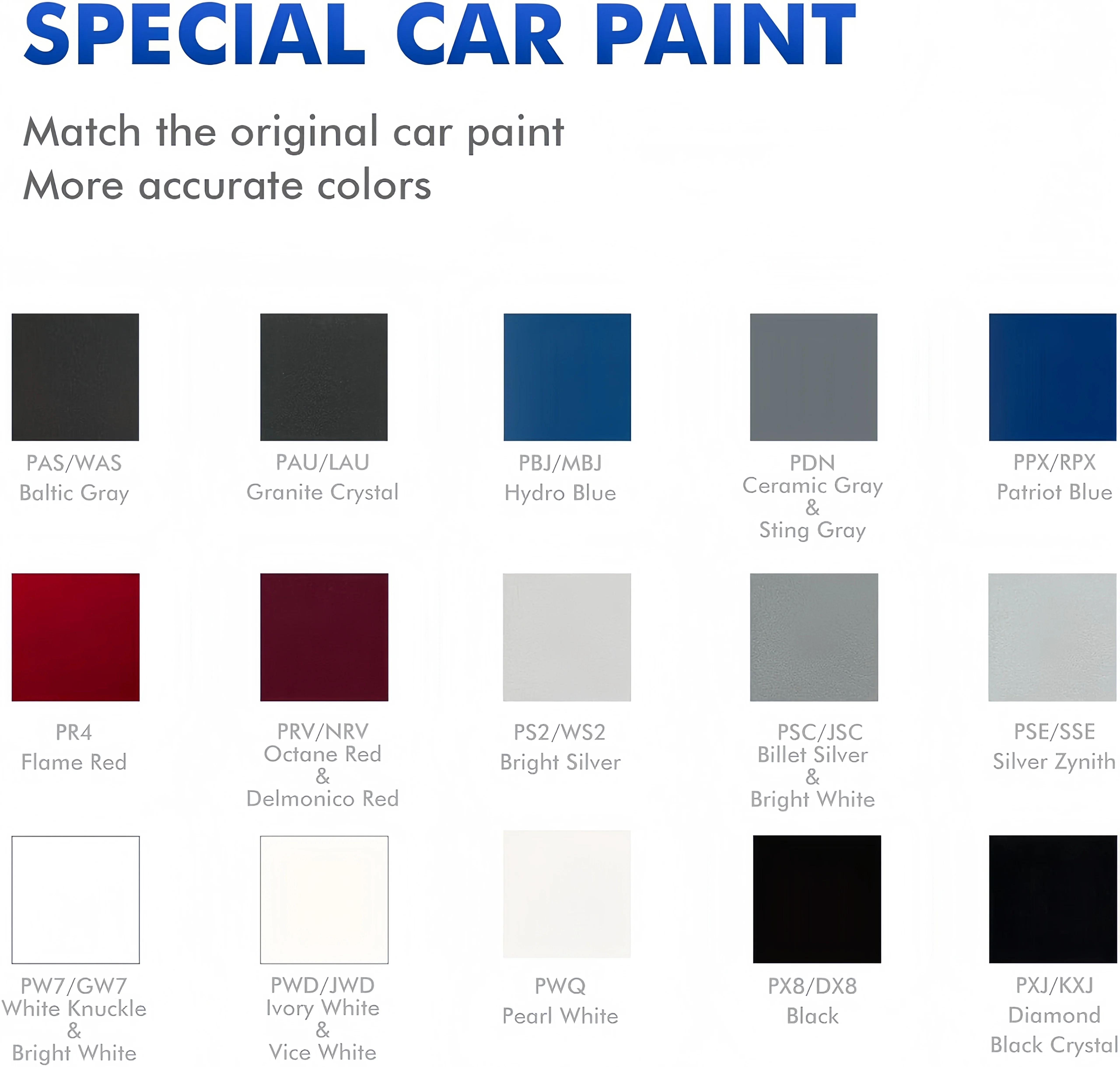 for Dodge Ram Touch Up Paint Kit w/ 2K Clear Coat - Exact Match PW7 Bright White, PXJ Diamond Black - Chip Scratch Repair