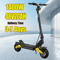 OOTD S10 E Scooters 1400W 48V20AH Lithium Battery Front And Rear Disc Brakes Electric Scooter 10 Inch All terrain E Scooter