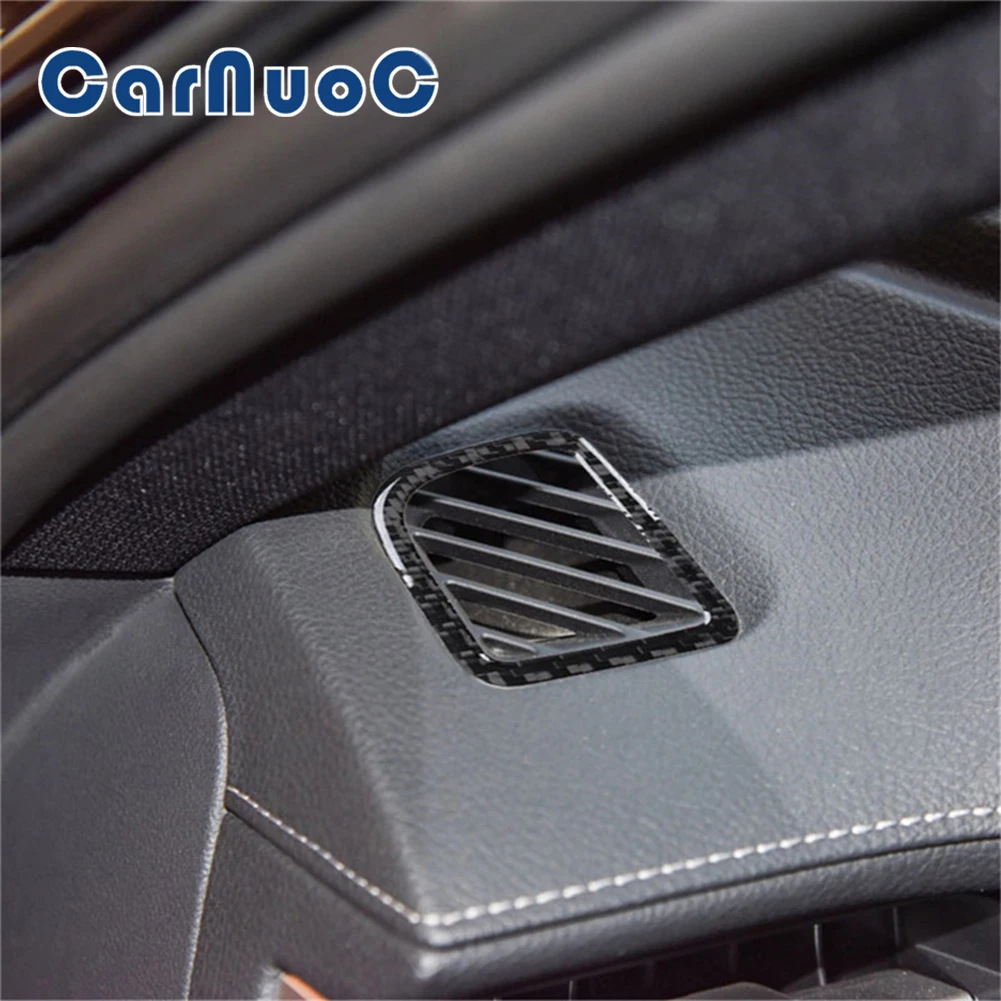 

Car Carbon Fiber Stickers Air Condition Vent Decorative Cover Trim For Toyota A90 Supra 2019 2020 2021 2022 Interior Accessories