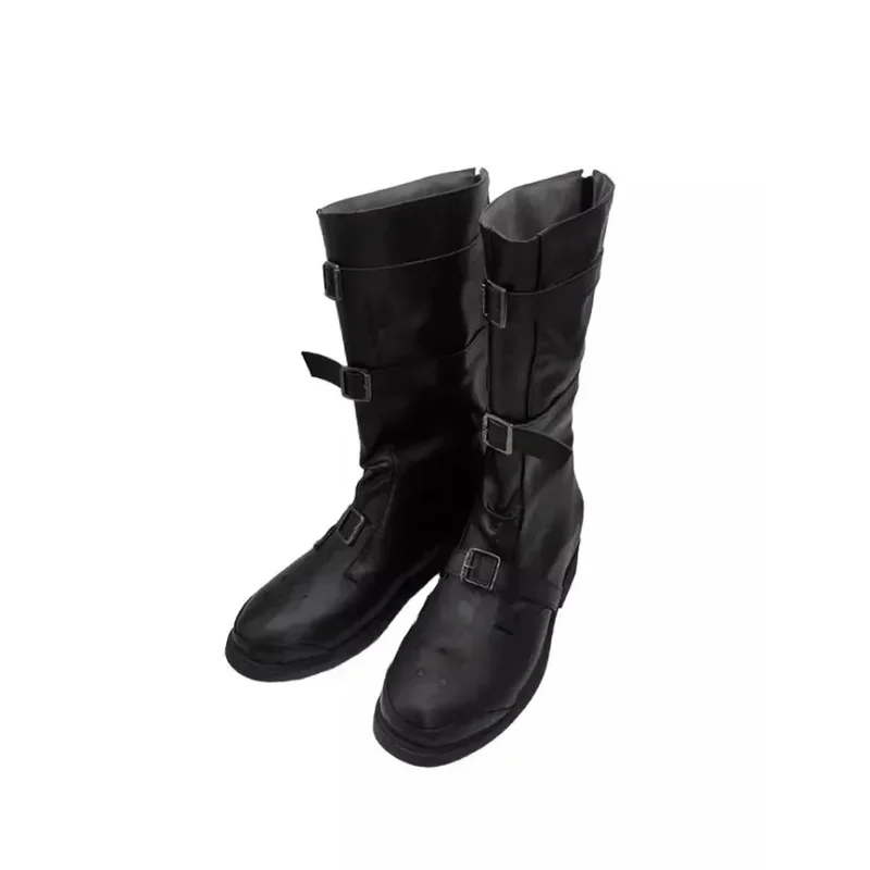 

CyGame Wuthering Waves Cosplay Rover Cosplay Shoes Pu Black Boots Women Men Halloween Party Cosplay Shoes for Convention