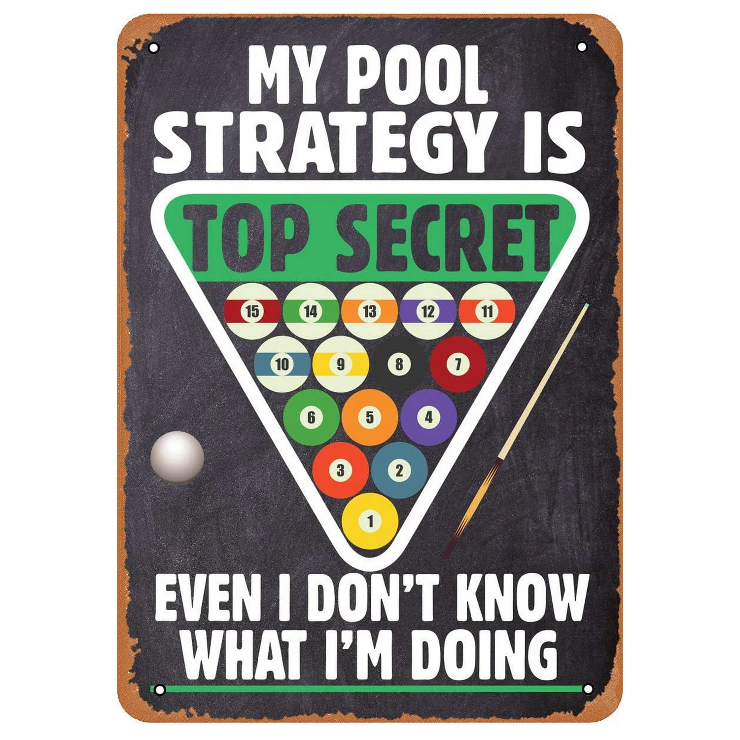 Billiards Metal Tin Signs Balls lWall Poster Plaque Sign Vintage Iron Painting Decoration for Man Cave Cafe Game Room Club Bar