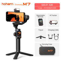 Hohem isteady М7 Stabilizer Ai Face Tracking 3-Axis Phone Gimbal Built-in Selfie Stick iPhone16/Samsung Gimbal