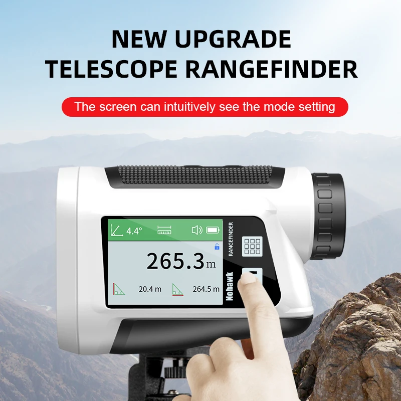 Nohawk Side Screen Display Laser Rangefinder Compensação Balística de Golfe Flagstick Lock Função Modo Memória Vibração