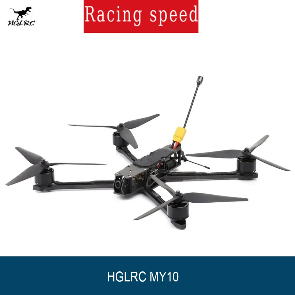 

HGLRC MY10 Long Range Analog FPV Drone F405 60A 5.8G 2.5W VTX 3215 900KV 6S RC Quadcopter