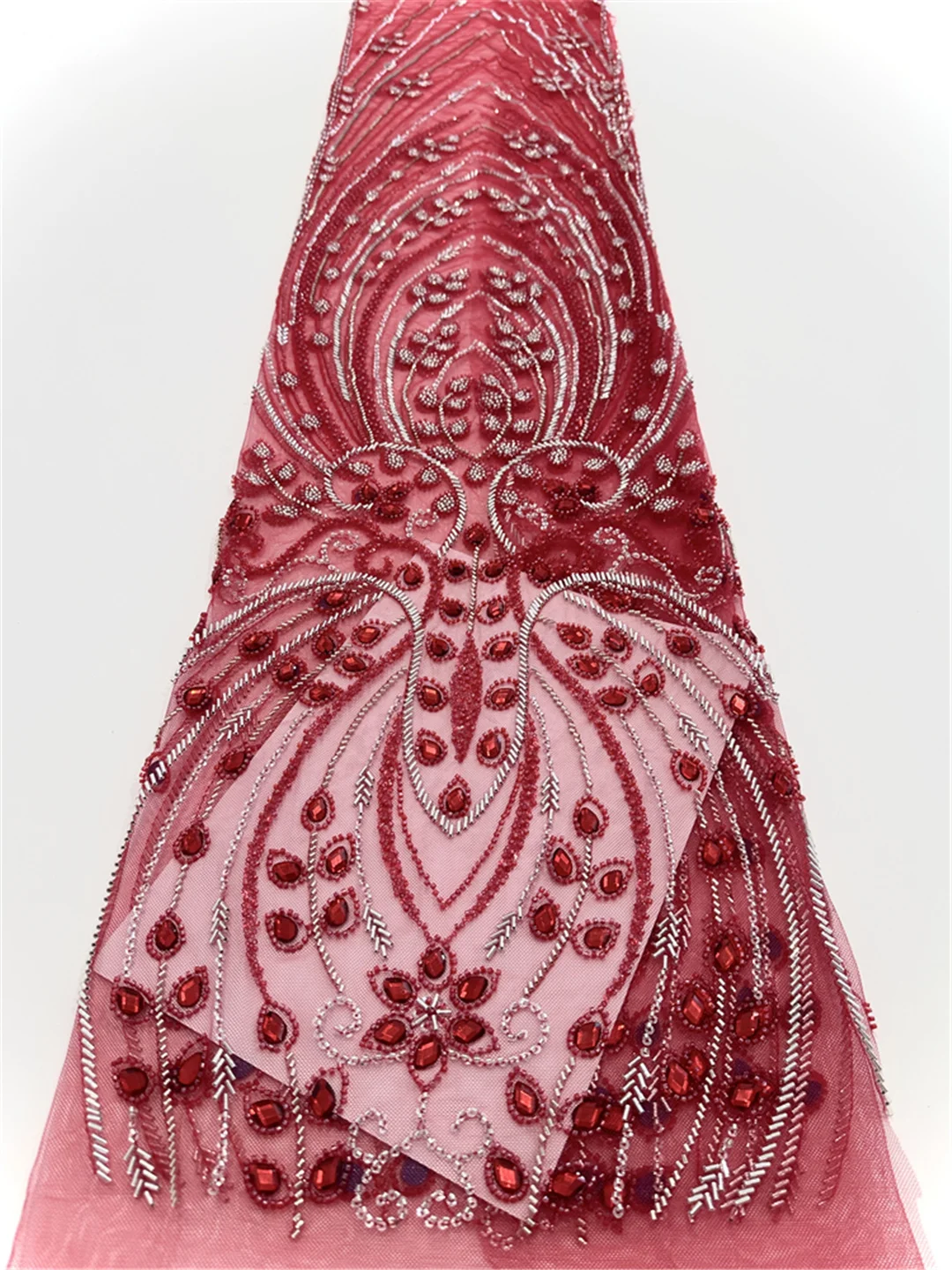 

Роскошная африканская кружевная ткань с блестками и бисером, нигерийская свадебная вышивка для жениха, французский тюль, шитье -SHIT