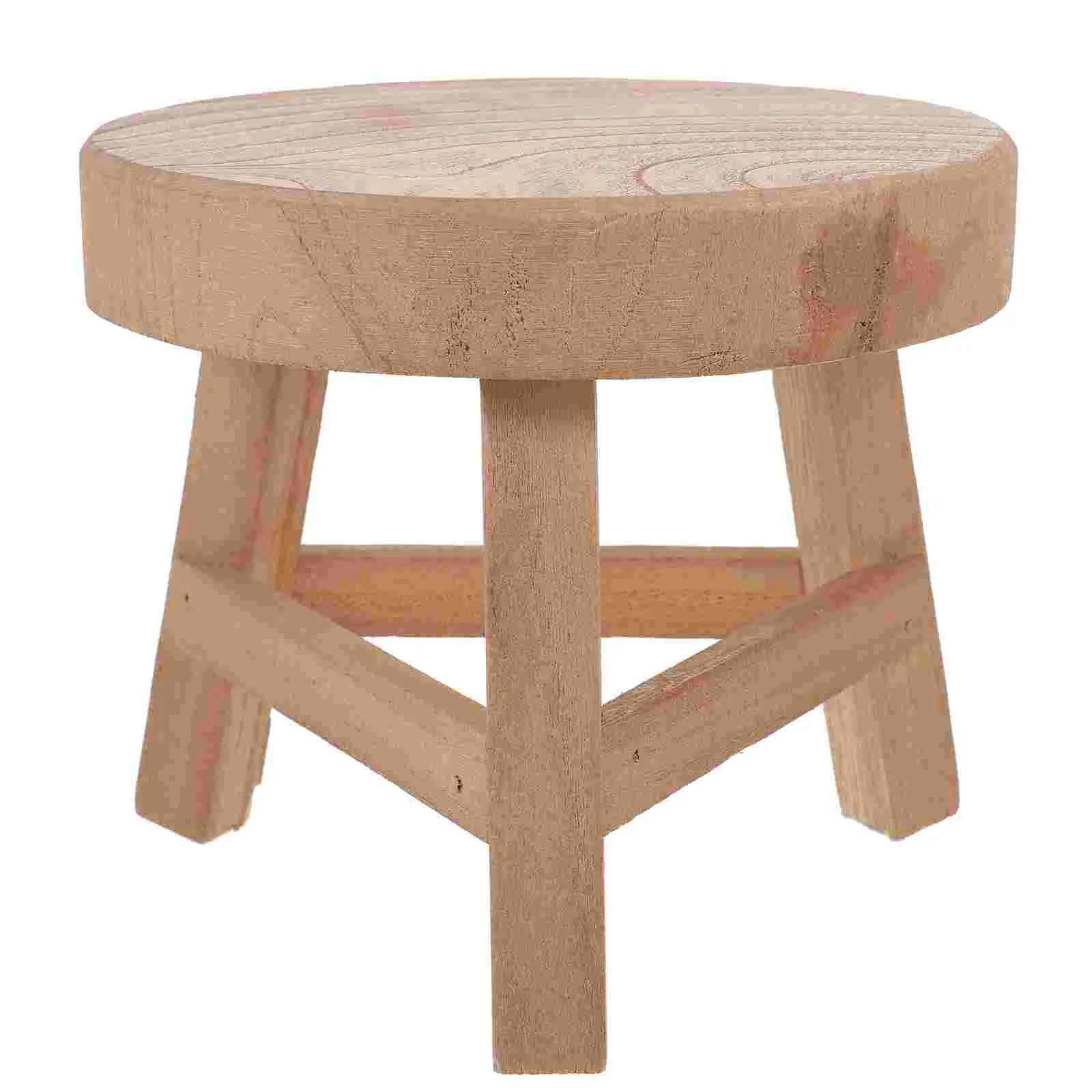 Wooden Shelf Flower Pots Stool Plant Stand Rack Paulownia Display Balcony Decor