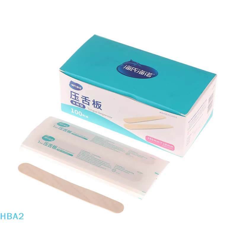 【H】Despressor de língua descartável médico para exame oral crianças treinamento muscular oral vara espátula de depilação varas de cera