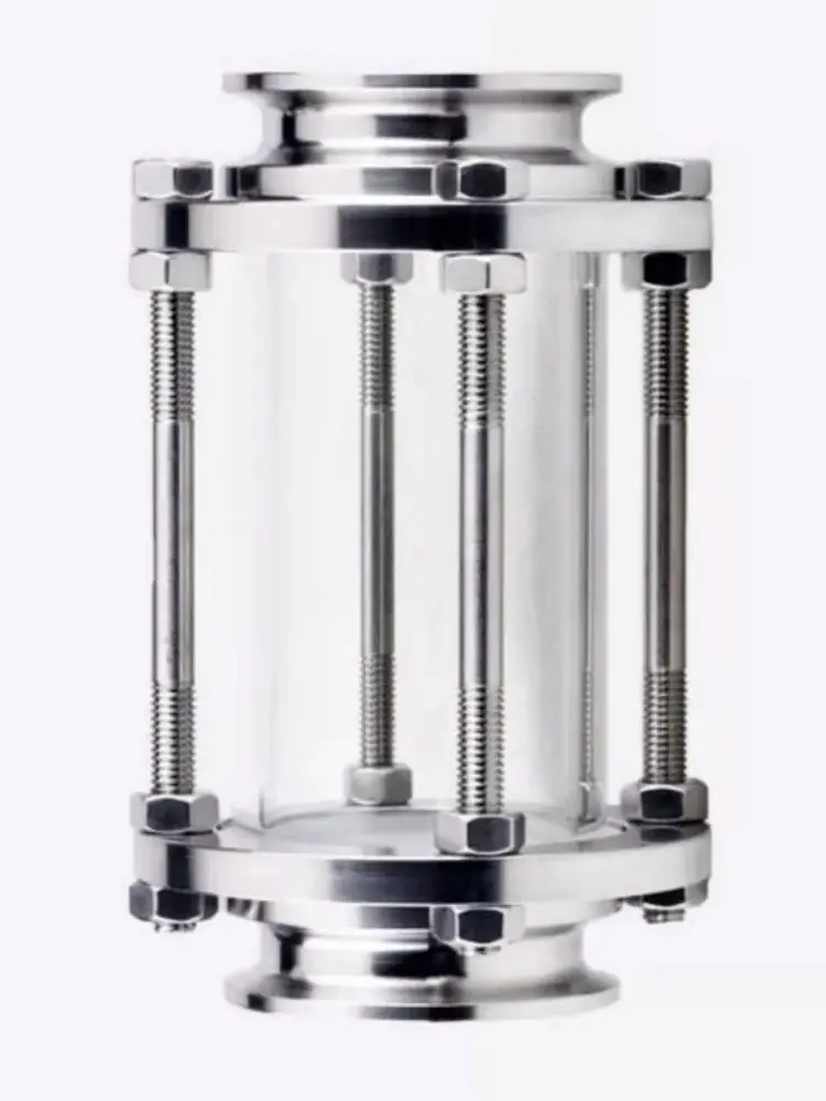

Clamp 4"(Φ102mm) OD119mm Glass Tube Sight Glass Flow Sight Glass Diopter For Distillation,Pipeline Sight Glass SS304 Sanitar