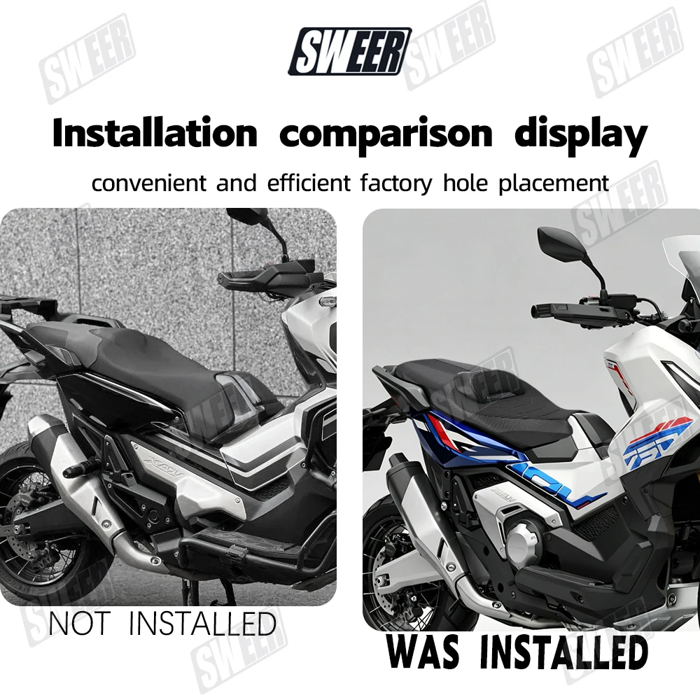 Motorcycle Seat Cushion Compatible With Honda XADV750 2025-2026 Modified Waist Design Waterproof Comfortable Anti Slip Seat Pad
