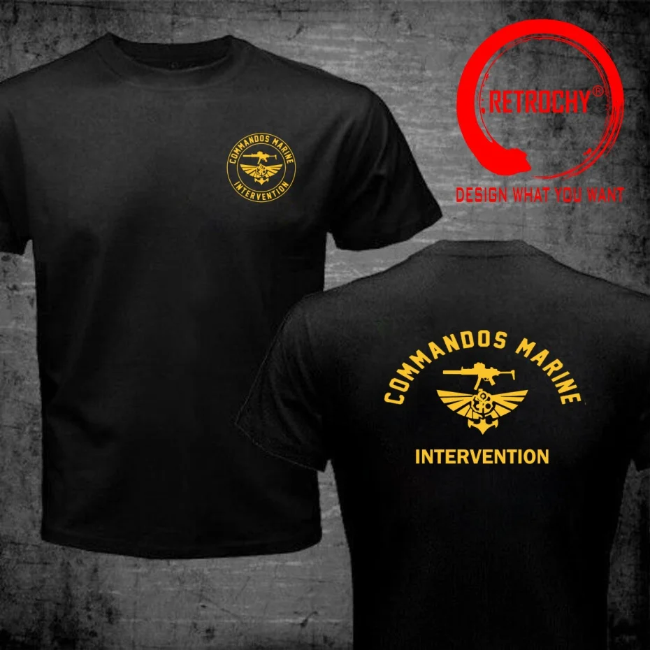 Funny Design French Navy CTLO Commandos Marine Intervention  Shirt Men Fashion Trendy Casual Clothing Stylish Tops Tee Shirt