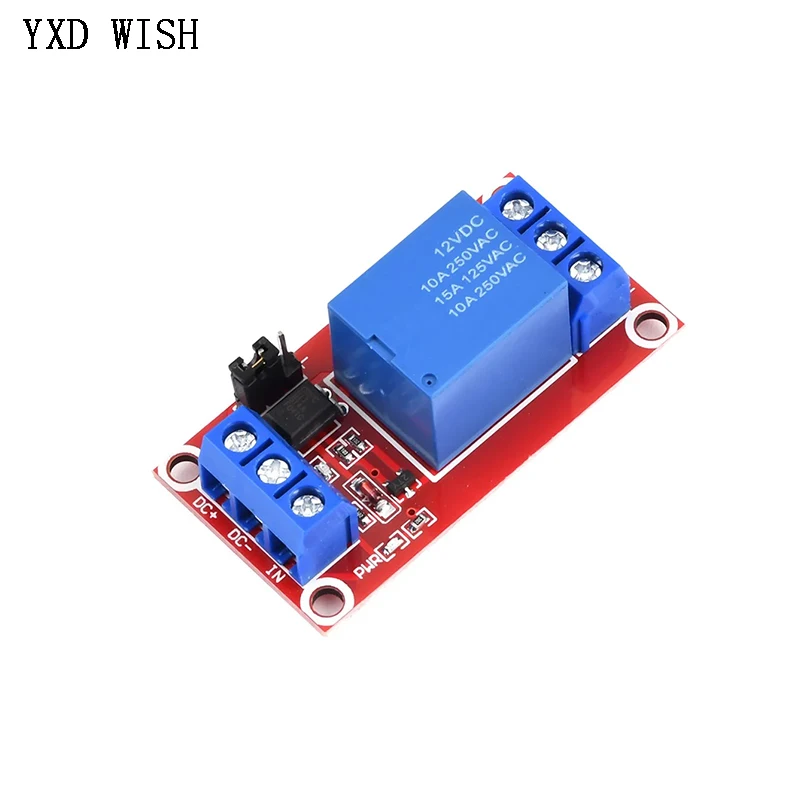 10pcs 1 Channel 5V 12V 24V Relay Module Board Shield With Optocoupler Support High and Low Level Trigger Relays For arduino