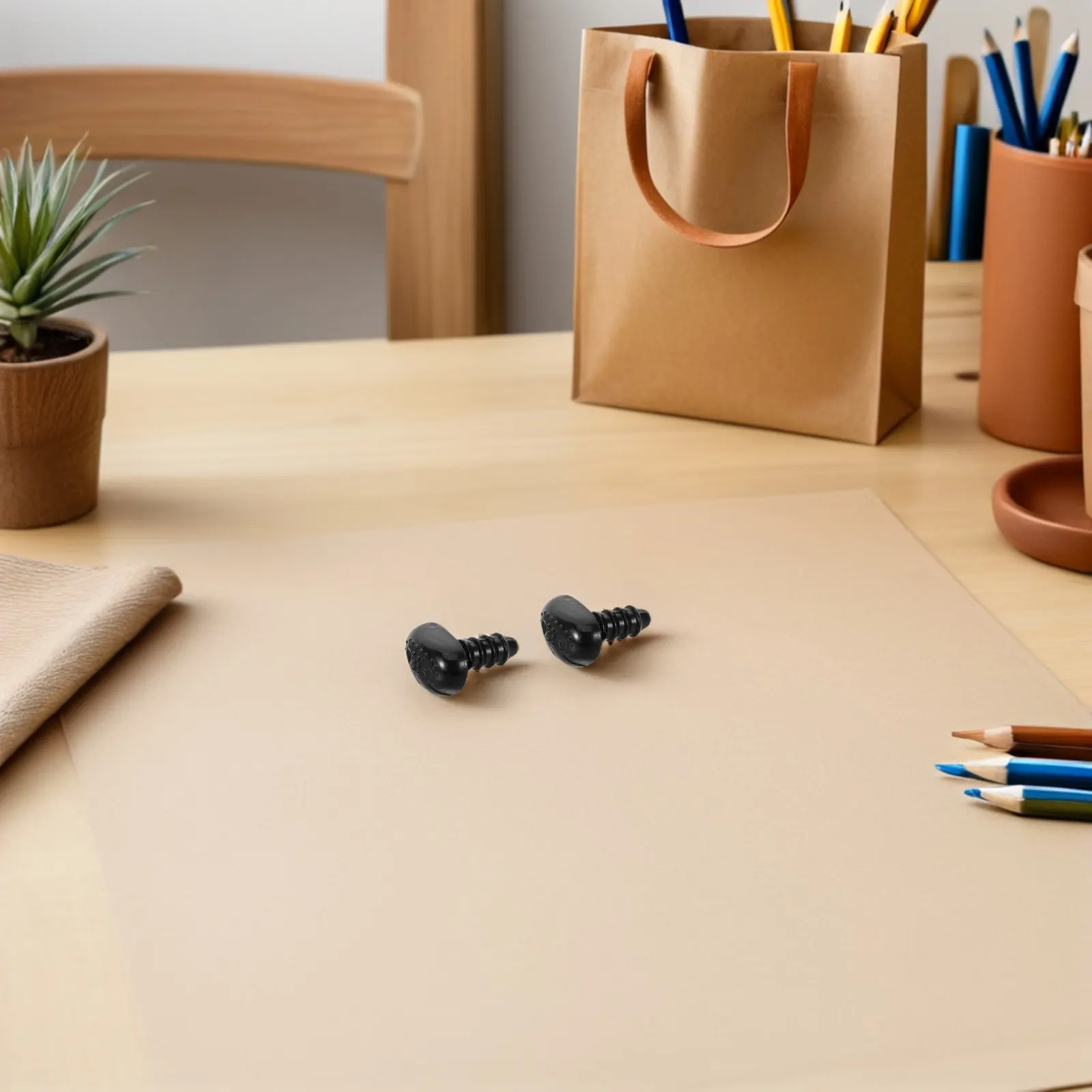 

100 комплектов черных пластиковых безопасных носиков для поделок: реалистичный дизайн, легкая установка, для изготовления амигуруми, медведей и других животных своими руками