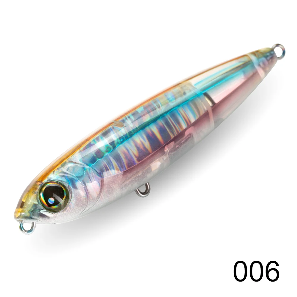 D1 Topwater 3DR Bleistift Angelköder 80mm/100mm Walk The Dog Oberflächenköder Reflektierender schwimmender Köder für Seebarsch-Angelgerät