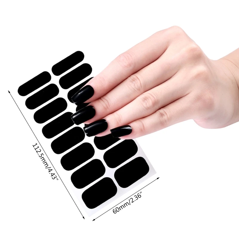 16 Strips Polish Sticker Stickers Set for UV Lamp Designer 3D Nails Polish Wraps Fashion Art Stickers