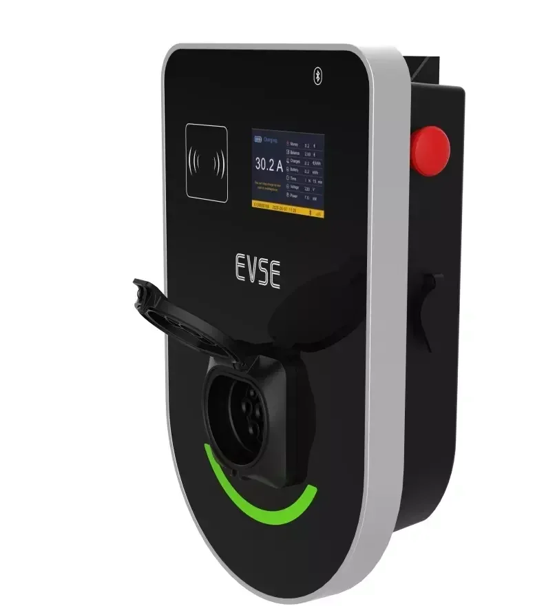 Dynamic Load Balance Type 2 32a 1Phase wall-mounted charging pile 7.4KW home ev charger smart EV charger Wallbox with socket