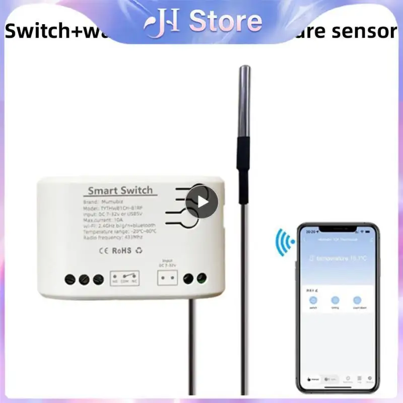 편리한 온도 습도 스위치, 리모컨 쉬운 설치, 에너지 효율적인 실시간 모니터링, 와이파이 스위치 투야