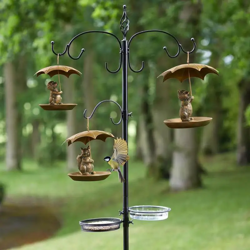 

Кормушка для птиц с зонтиком, удерживающая дизайн зонтика, кормушка для колибри, всепогодная изысканная кормушка для сада и двора, колибри