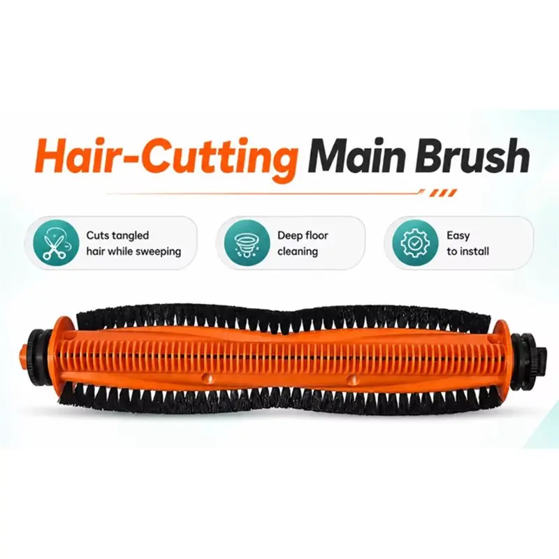 For Mijia 6 Pro PV21CN / 6 Max PV11CN Vacuum Accessories Hair-Cutting Brush Roller Mop Edge Brush HEPA Filter Bag