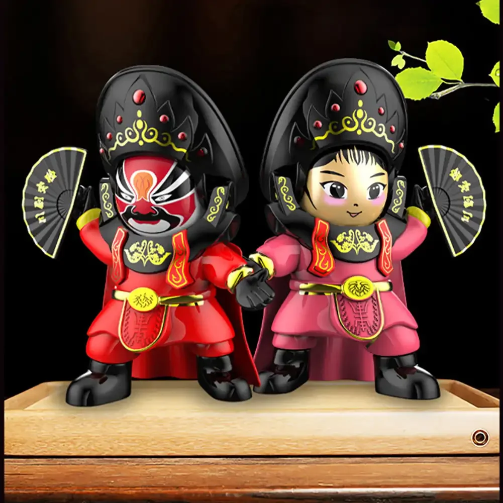 Sichuan Opera Face Changing Dolls China Chinese Style Fortune Faces Change Makeup Crafts Ornament Children's Toy New Year Gifts