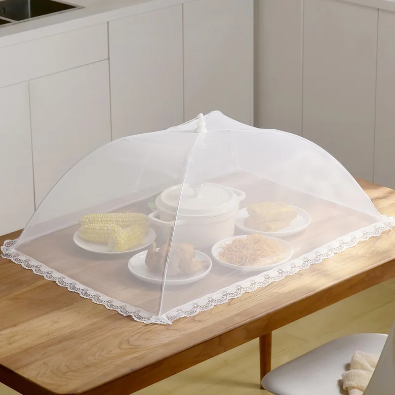 Large Size Home Use Outdoor Kitchen Fly Stack Vegetable Cover Commercial Use Food Cover Cloth Short Sleeve T-Shirt for Ladies