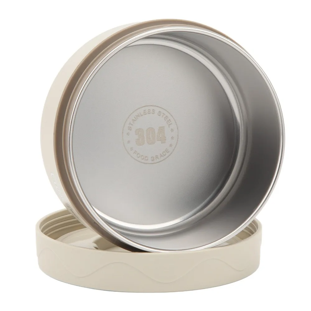 Thermal 304 Stainless Steel Thermal Cooking Pot 420ml/550ml Round Shape Insulated Food Container Thermal Lunch Box For Picnic