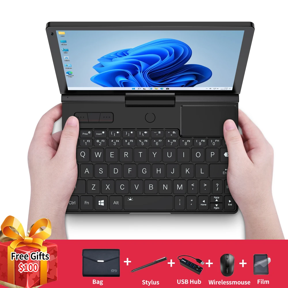 In Stock! GPD Pocket3 Portable Mini Pc Notebook Laptop Computer UMPC 8inch Intel I7-1195 Touch Screen 16GB RAM 1TB ROM WIN10