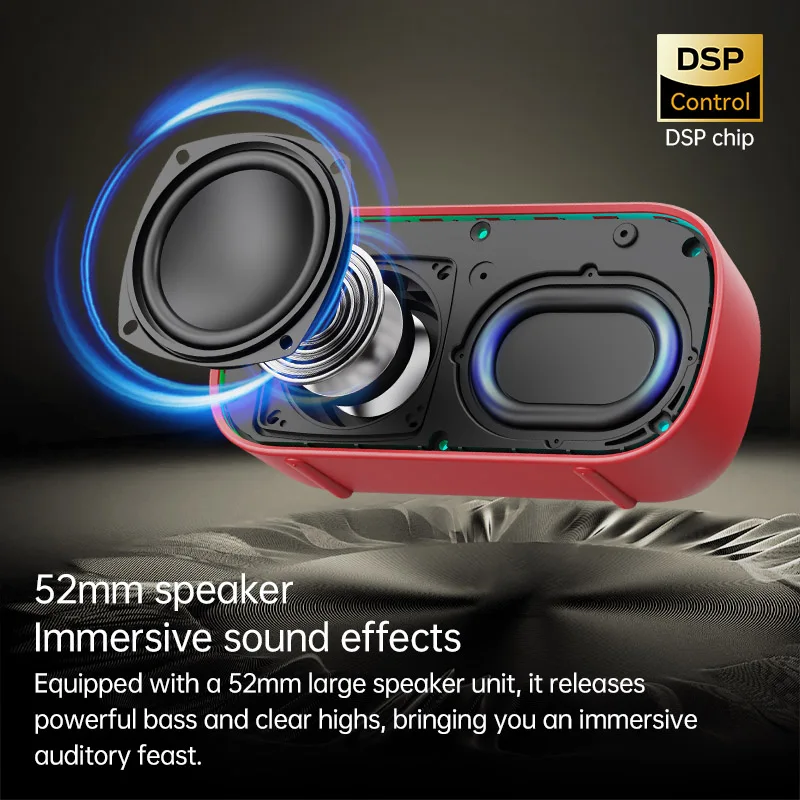 مكبر صوت مونستر D133 محمول عالي الدقة مكبر صوت ستيريو محيطي لاسلكي مشغل صوت مكبر صوت ميكروفون مدمج