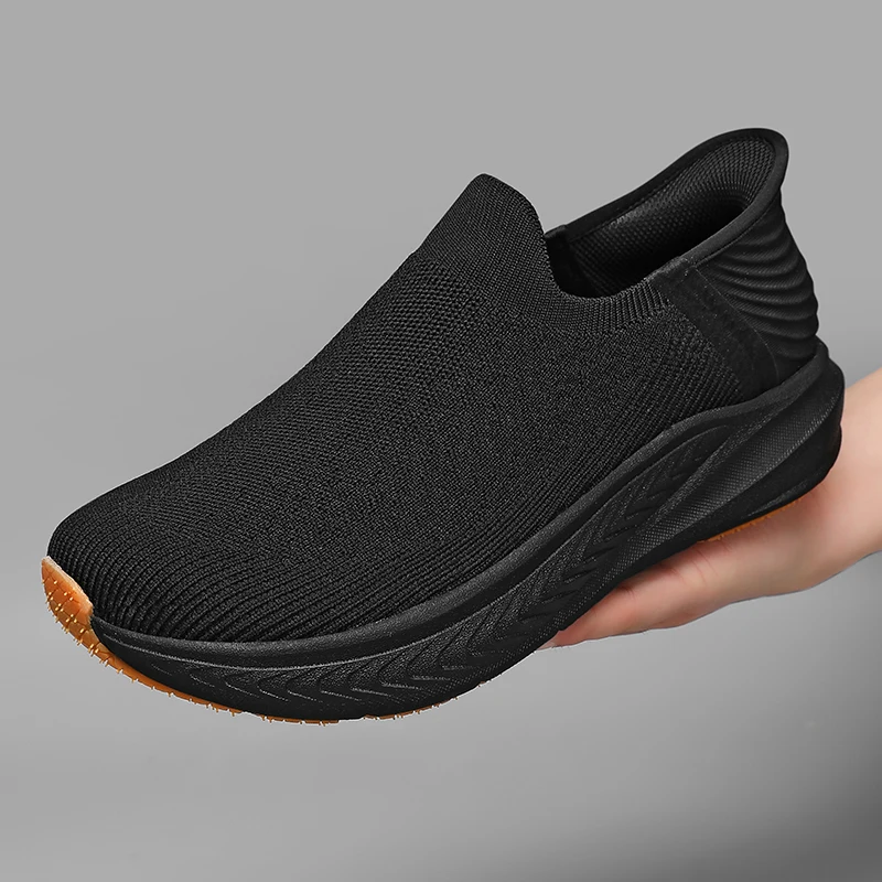 Men's Slip ins Barefoot Shoes Plus Size Wide Toe Box Zero Drop Non-slip Walking Sneakers Breathable Outdoor Hiking Running view 4