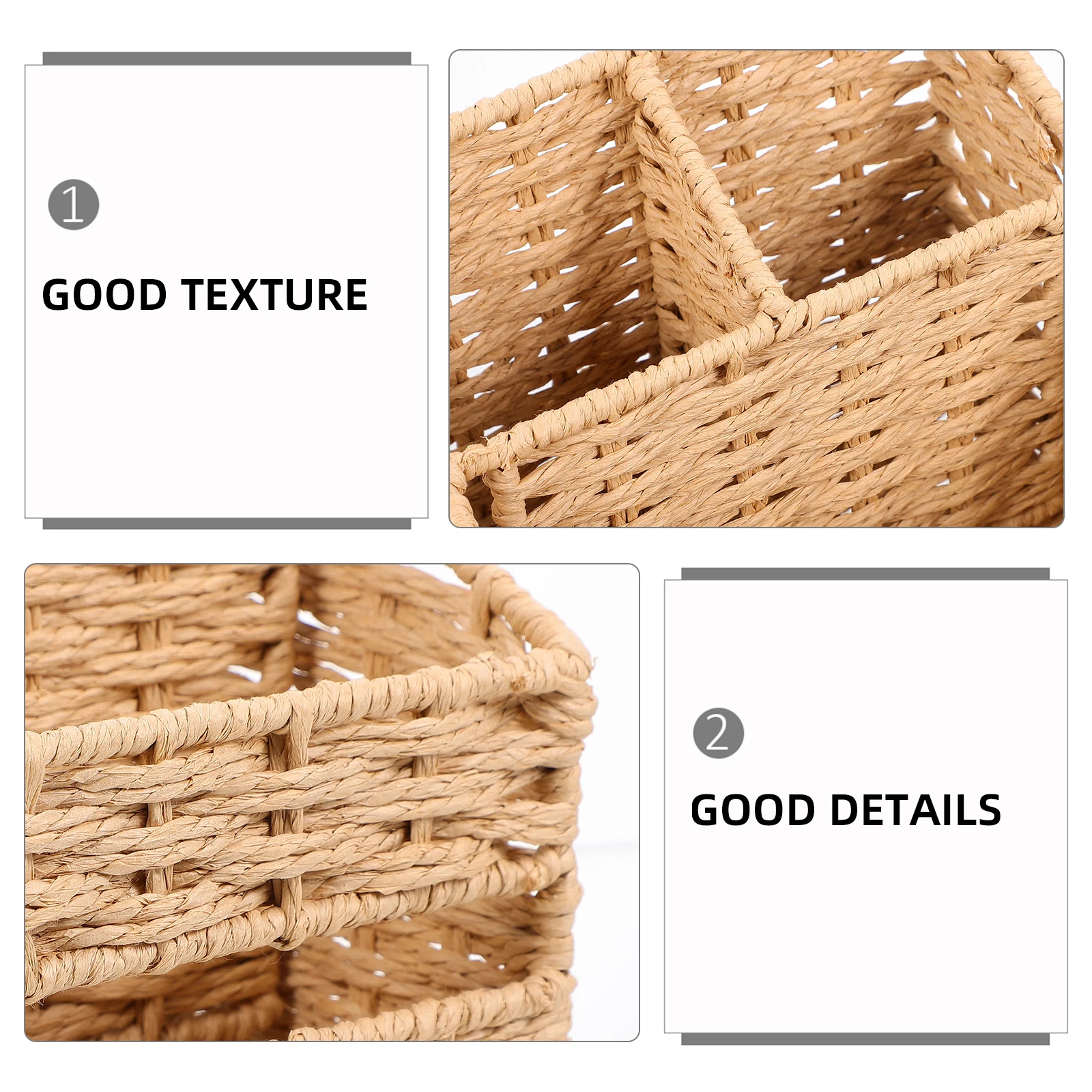 

Rattan Remote Control Storage Box Natural Beige Multi functional Tissue Holder Living Room ganizer Desktop Container Glasses