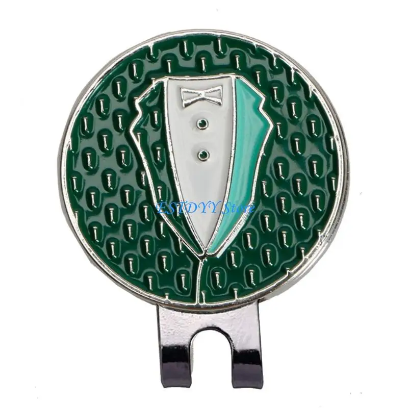 G6DE Golfball Marker Hat Clip Suit Clothing Pattern Golfball Marker Caps Clips with Golfs Accessories