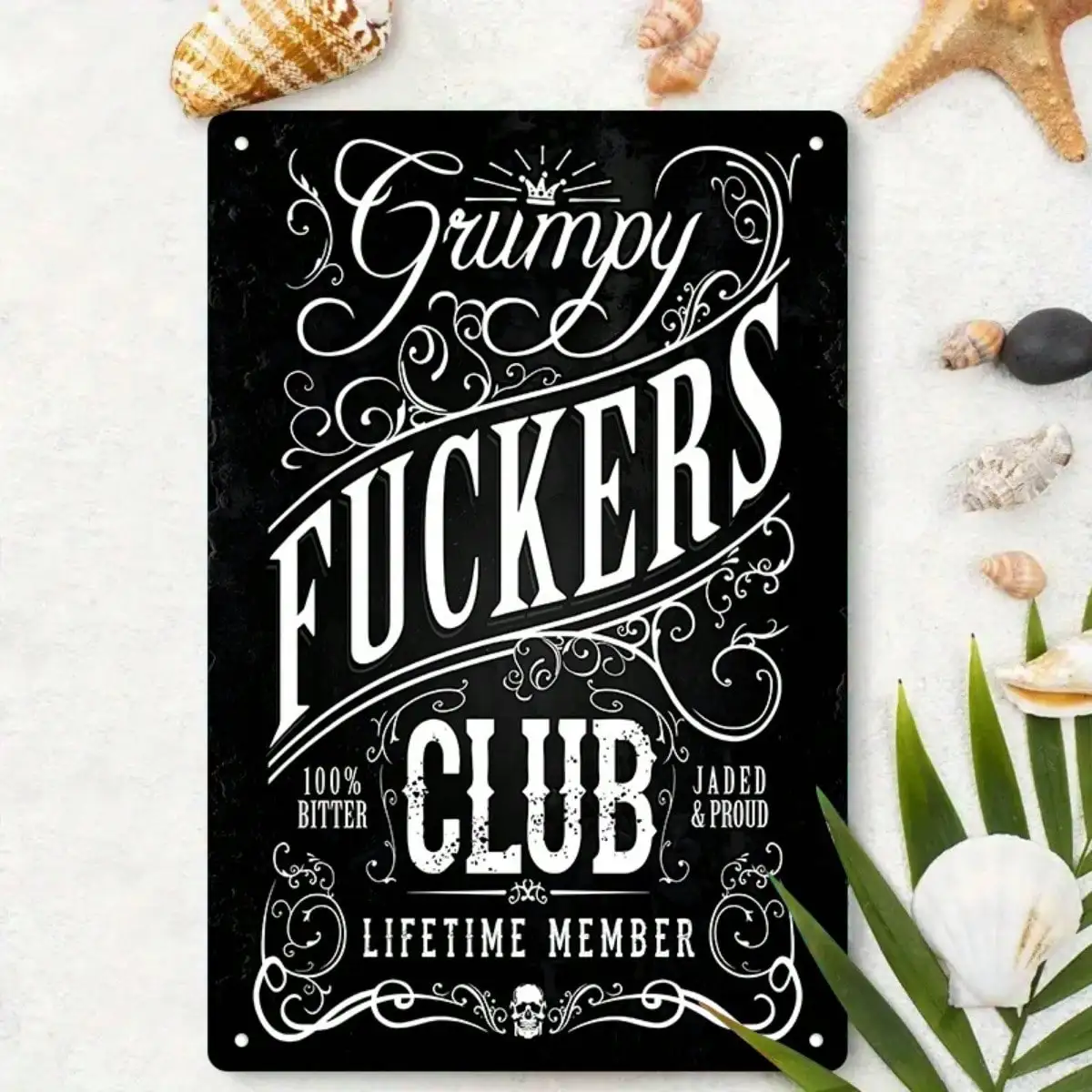 1PC Club Tin Sign, Lifetime Member, Vintage Typography Design, Durable Metal, 8x12 Inches/20x30 Cm, Perfect For Home & Bar Décor