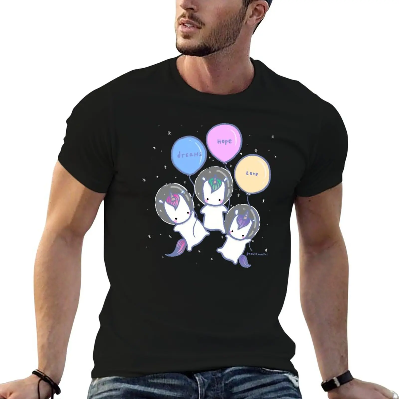 Let's See Where We Can Go - Unicorns T-Shirt quick-drying anime stuff t shirt men 100℅ cotton