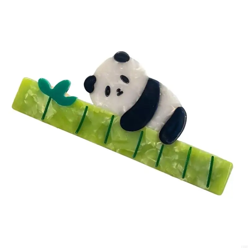 49MF Panda Tóc Claw Claw cho phụ nữ Cô gái đáng yêu Động vật Động vật CLIP CLIP BARRETTES CHO NÓ