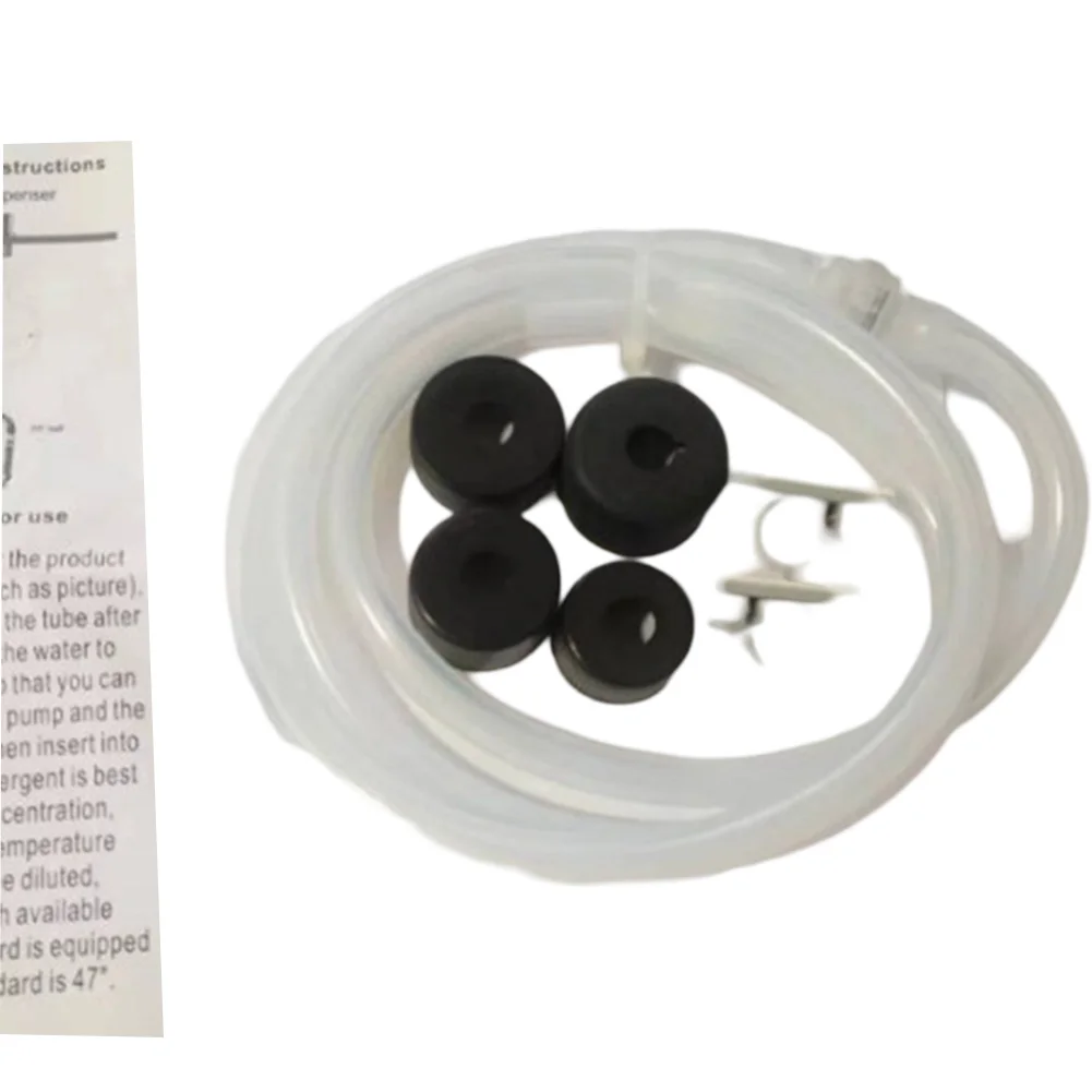 Kit de tubo dispensador de jabón para fregadero, Kit de tubo dispensador de jabón para fregadero de 47 pulgadas, tubo de extensión de silicona con válvula de retención, piezas de herramientas para el hogar