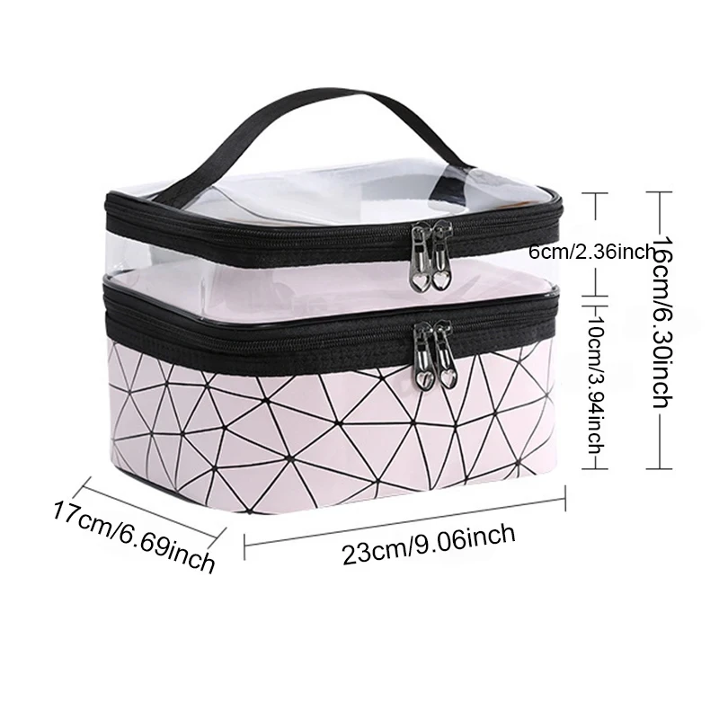 Portable Women Makeup Bag Waterproof High Capacity Toiletries Organizer Storage Cosmetic Cases Zipper Wash Beauty Pouch Travel