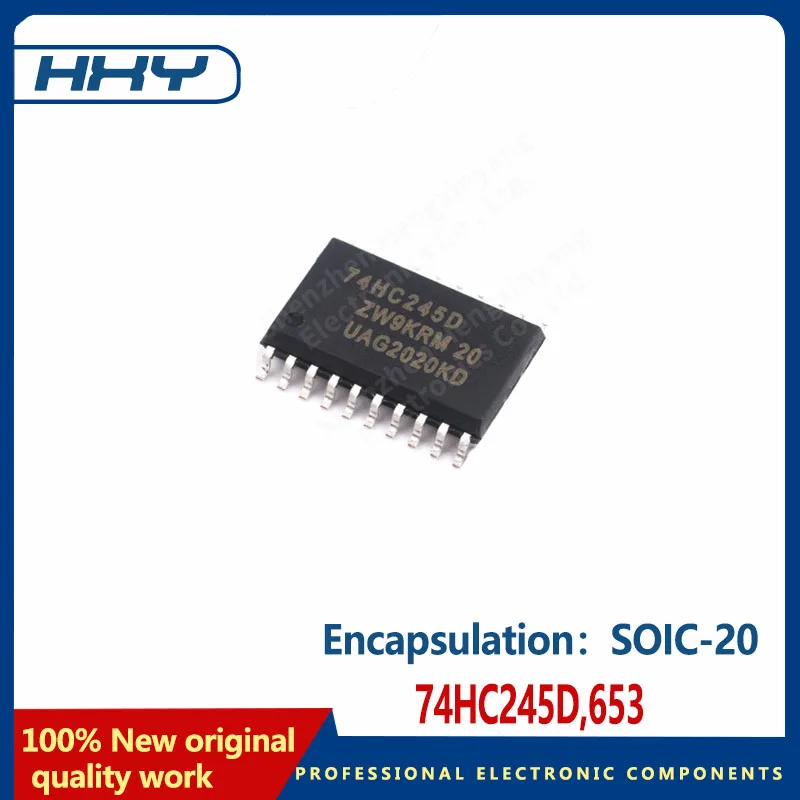 10PCS   74HC245D,653 Package SOIC-20 tri-state output eight-bus transceiver