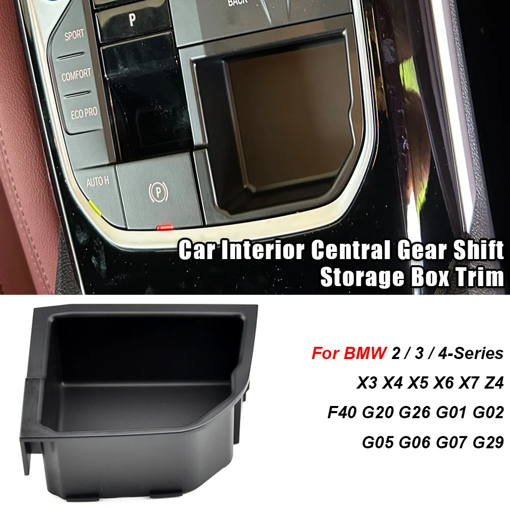 For BMW 2 / 3 / 4-Series X3 X4 X5 X6 X7 Z4 F40 G20 G26 G01 G02 G05 G06 G07 G29 Car Interior Central Gear Shift Storage Box Trim