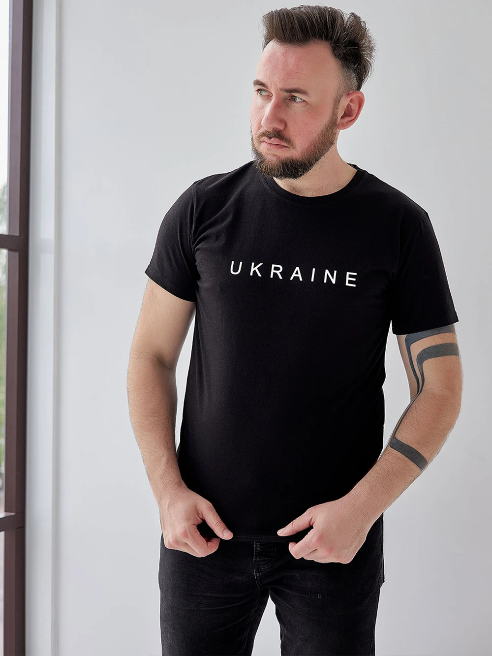 Summer T-Shirt For Men With Ukraine 100% Cotton Print Shirt Casual Crew Neck Men's Boutique Tee