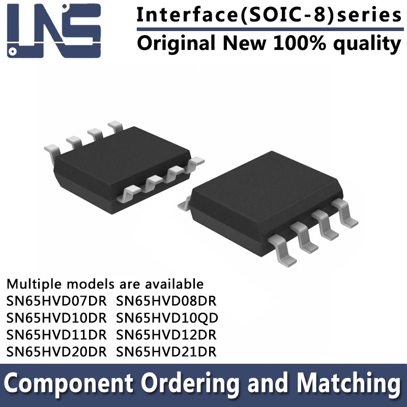 1PCS SN65HVD07DR SN65HVD08DR SN65HVD10DR SN65HVD10QD SN65HVD11DR SN65HVD12DR SN65HVD20DR SN65HVD21DR SOIC-8 Interface