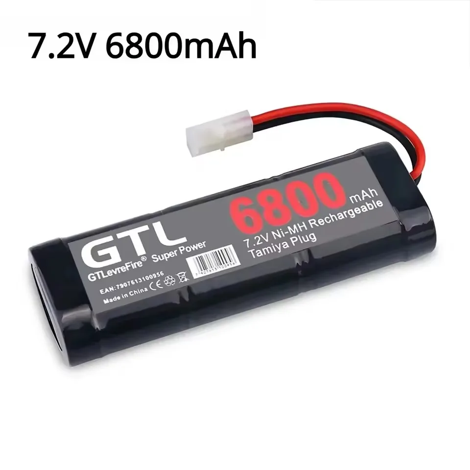 

Новый аккумулятор 7.2V 6800mAh NiMH для радиоуправляемых машин, грузовиков, танков Bugibot, серый, источник питания