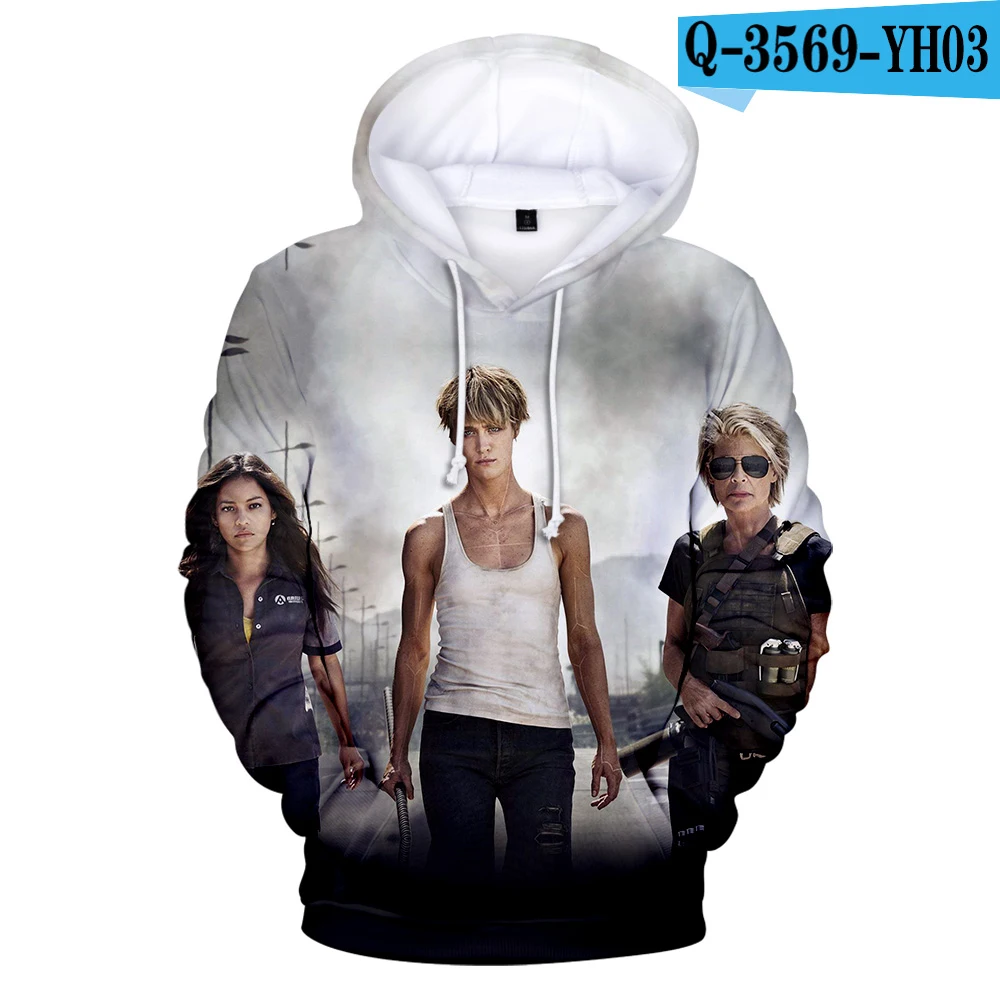 Harajuku Youthful Movie Terminator Dark Fate 3D print Hoodies Sweatshirts Men/Women Sweatshirt Casual Long Sleeve Pullovers