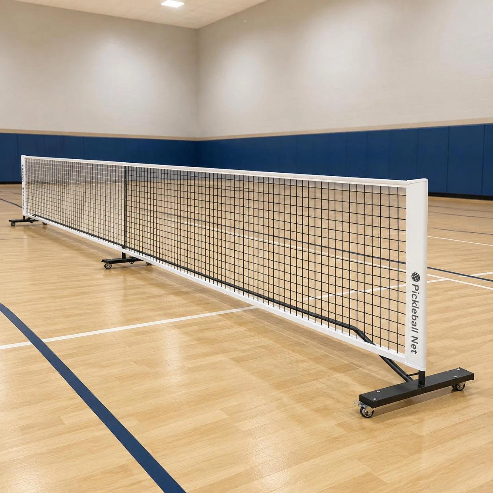 Pickleball Net Set Indoor Outdoor Pickleball Net System Court Gear Central Support Pole Sports Equipment Black Mesh image 3