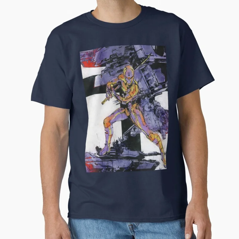 سايبورغ نينجا جراي فوكس 1103 ميتال جير الصلبة كوجيما MGS لعبة فيديو هدية تي شيرت للرجل بلايز كبيرة الحجم ملابس مطبوعة جرافيك #5