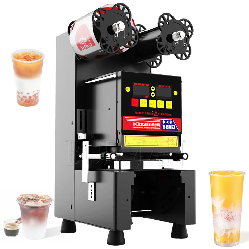 Automatic Milk Tea Shop Sealing Machine Coffee Drink Cup Sealer Bubble Tea Cup Sealing Machine