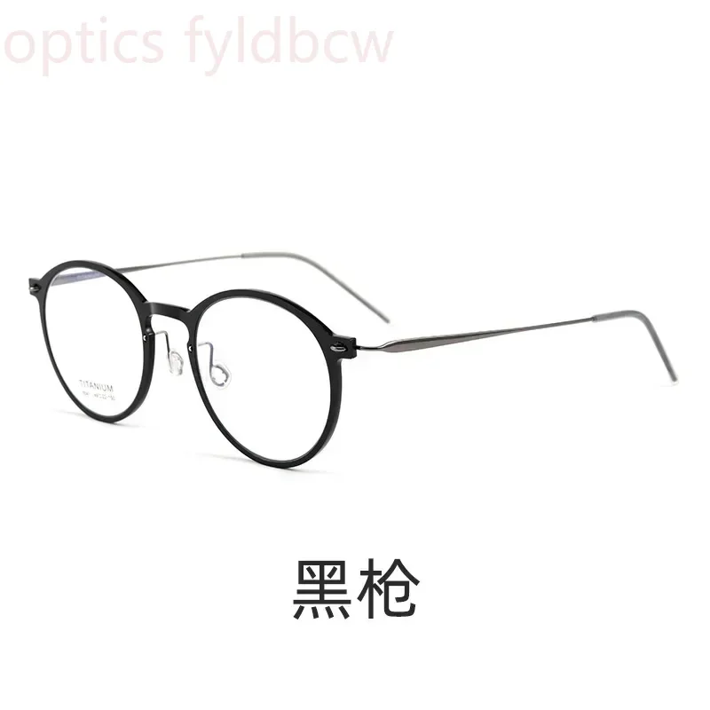 49-22-140 超軽量レトロメガネラウンドフレーム男性と女性の純チタン処方カスタマイズ近視メガネ