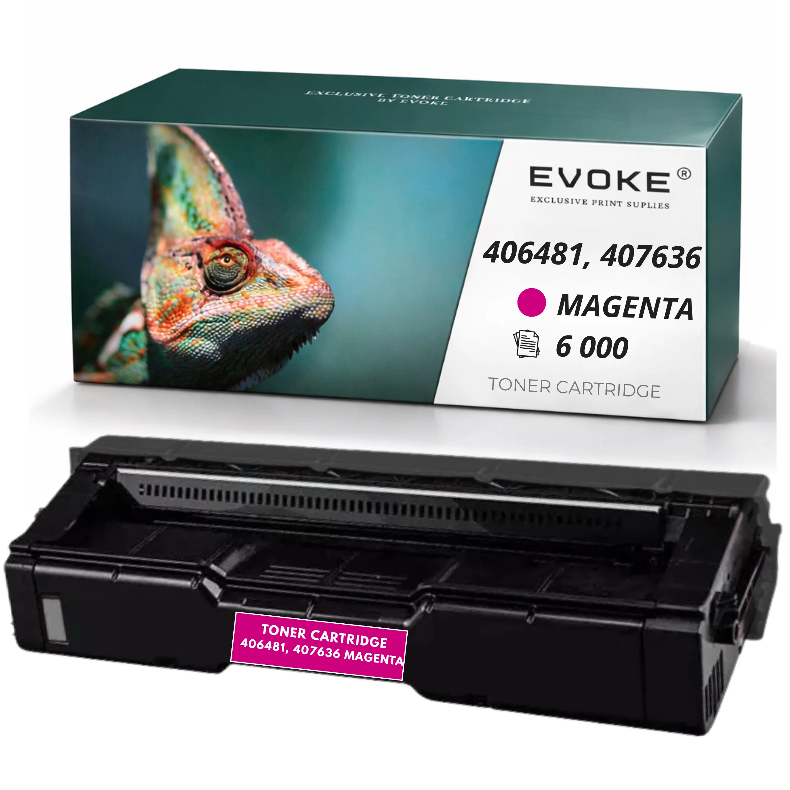Evoke compatibele toner voor Ricoh Spc310H m 406481 407636 Spc310Hm Spc310H 406481 407636 Magenta 6000 pagina's Aficio Sp C231 C242 C310 C311 C342