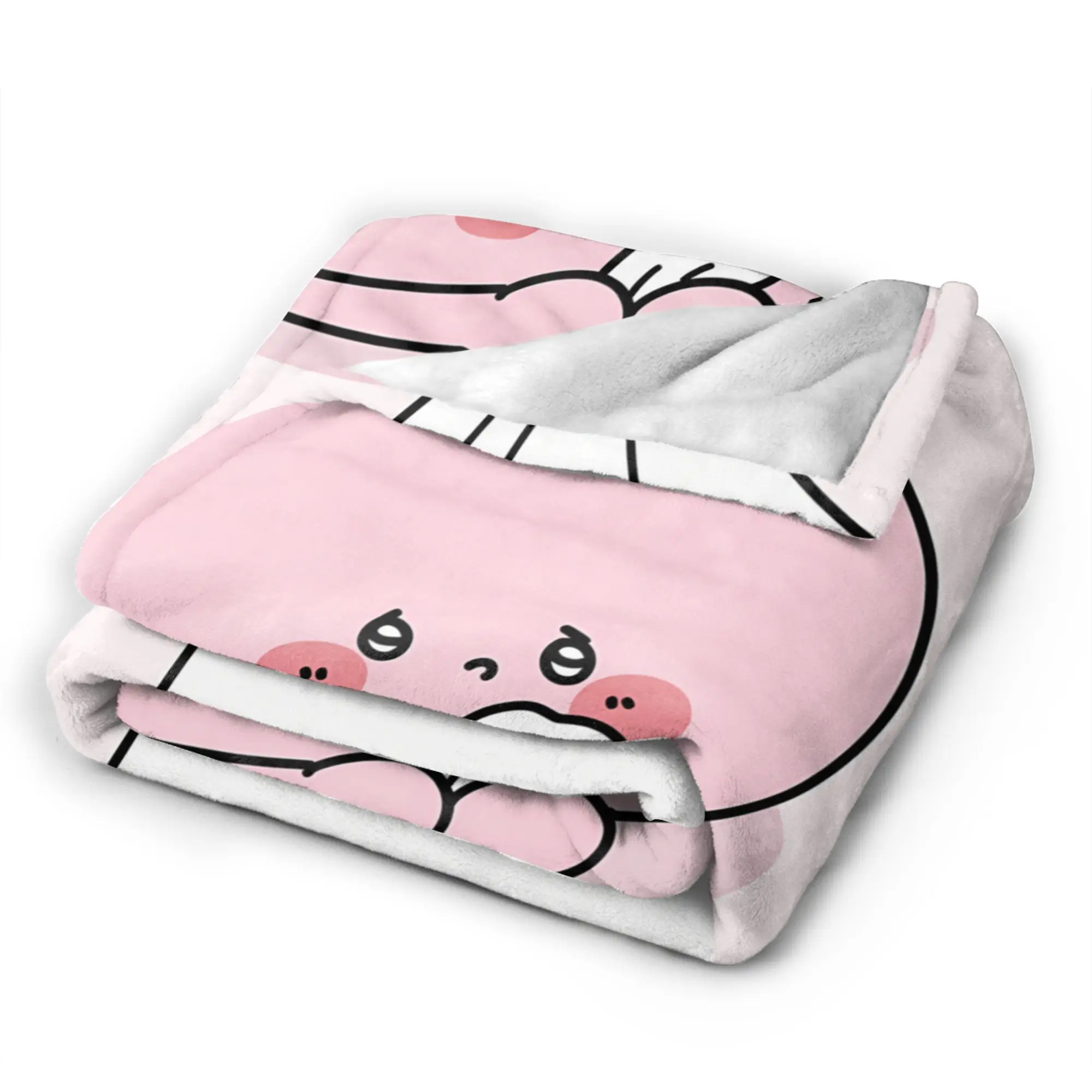A-Asamimichaan Asleep Cute Asamimi Plush Blanket Kids Adult  Flannel Bedding Throws For Home Decor Super Soft Bedspread Gift