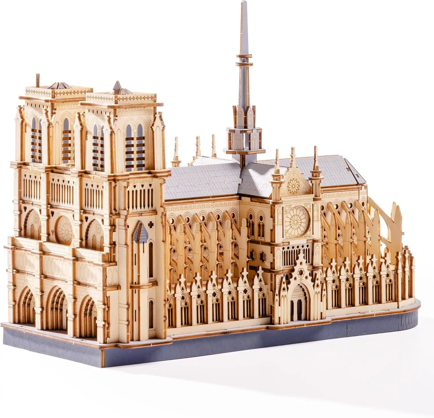 Robotime Rokr 3D Puzzle Paris Cathedral Wooden Model Kit for Adults to Build DIY Toy Building Construction Craft Kits Ideal Gift