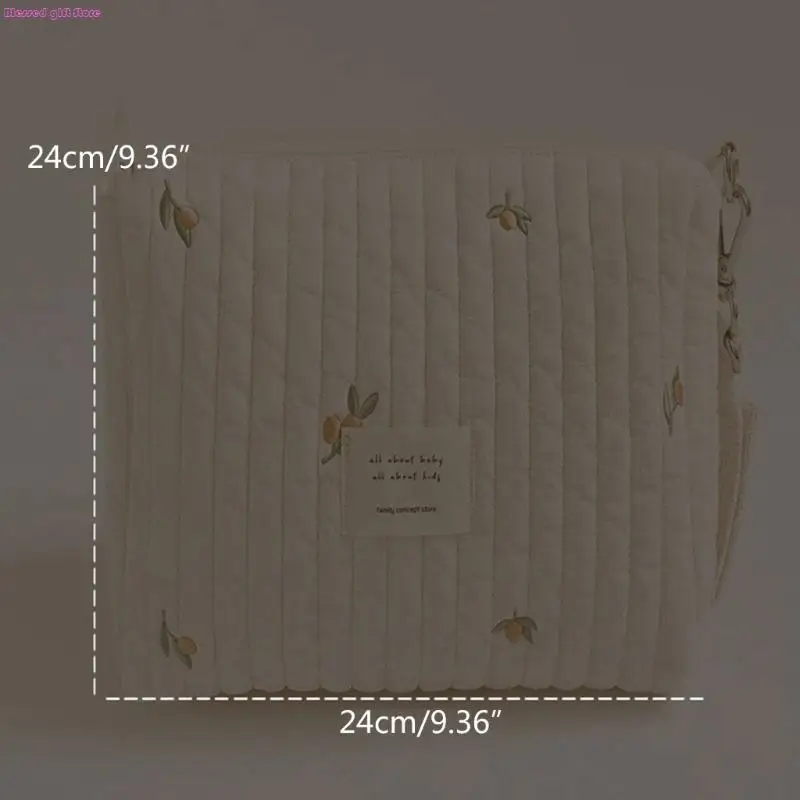 D0JC Multi-pocket Easy to Carry Diaper Bag Diaper Bag Cotton Clut for Baby