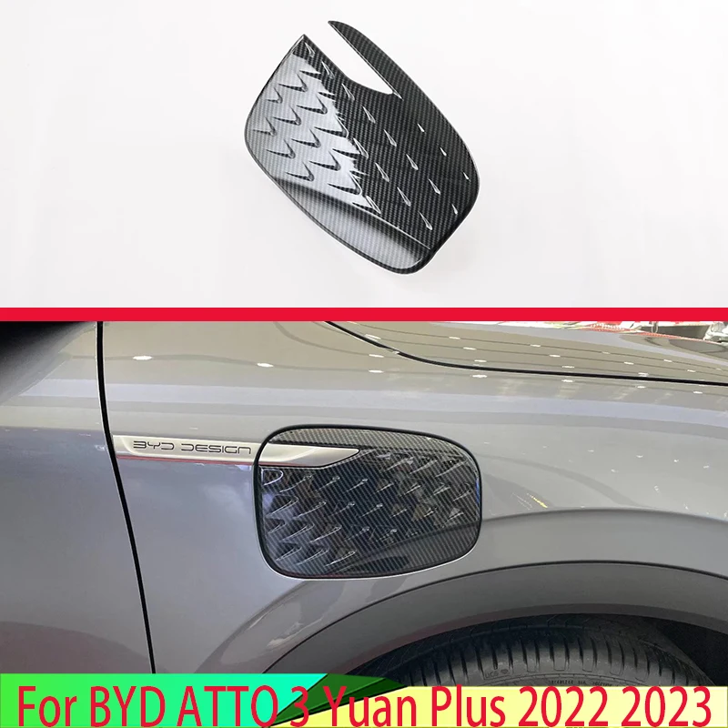 For BYD ATTO 3 Yuan Plus 2022 2023 Car Accessories ABS Decorative Glitter For Charging Port Cover